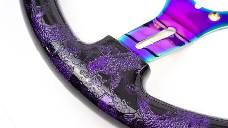 Teggi w/ Carp Etch w/ Plumcrazy Inlay on Neochrome Spokes - 350mm