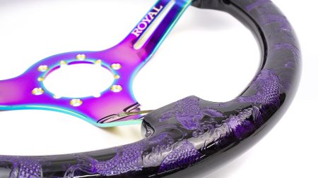 Teggi w/ Carp Etch w/ Plumcrazy Inlay on Neochrome Spokes - 350mm - Image 5