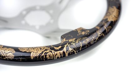 Teggi w/ Floral & Text Etch & Gold Inlay on Silver Spokes - 350mm - Image 7