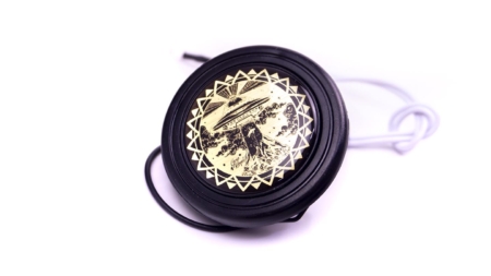 Horn Button - UFO Abduction - Gold