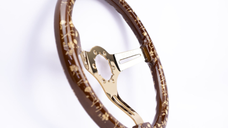Cherry Branches Etch on Copper Spokes - 350mm - Image 6