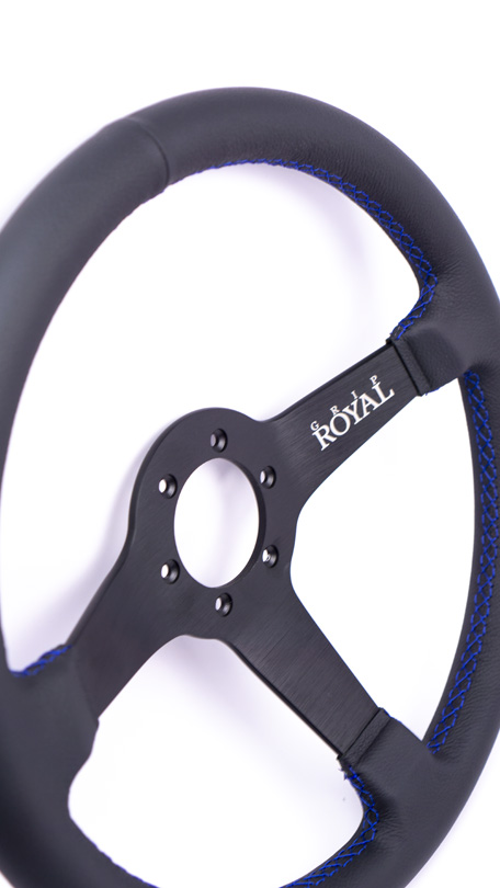 Brute - 350mm - Leather - Blue Stitch - Image 3