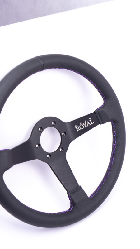 Brute - 350mm - Leather - Purple Stitch - Image 8