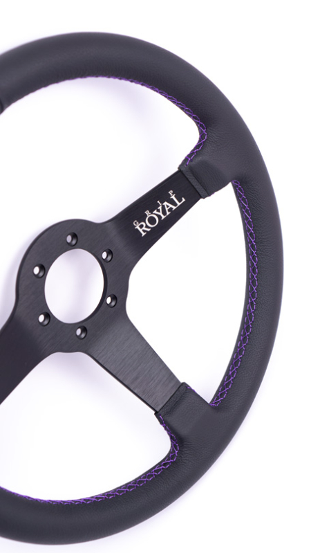 Brute - 350mm - Leather - Purple Stitch - Image 4