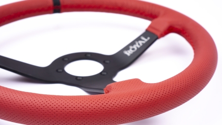 Brute - 350mm - Red Perforated Leather - Black TDC - Image 2
