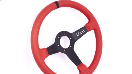 Brute - 350mm - Red Perforated Leather - Black TDC - Image 4