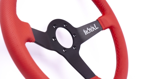 Brute - 350mm - Red Perforated Leather - Black TDC - Image 5