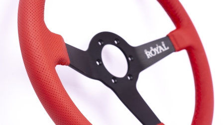 Brute - 350mm - Red Perforated Leather - Black TDC - Image 6