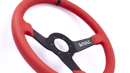 Brute - 350mm - Red Perforated Leather - Black TDC - Image 7