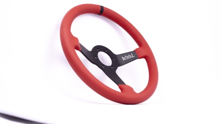 Brute - 350mm - Red Perforated Leather - Black TDC