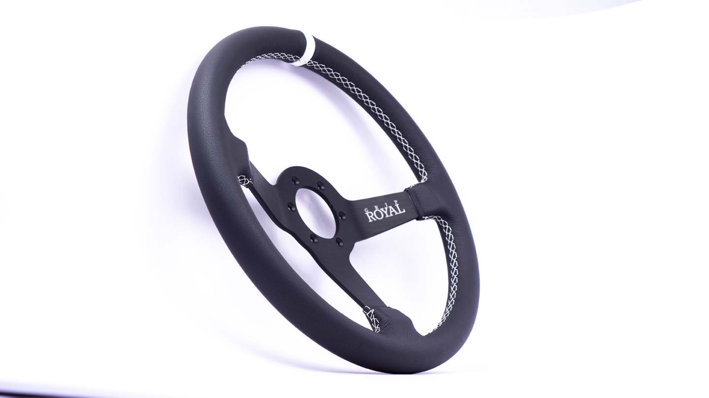 Brute - 350mm - Leather - White TDC - White Stitch